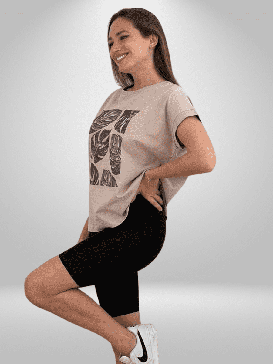 Destello Monstera Leaf Blouse