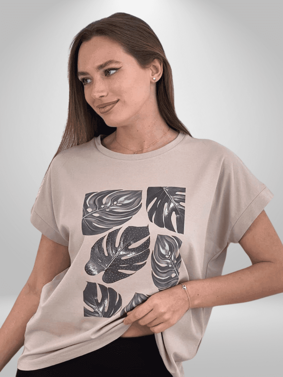 Destello Monstera Leaf Blouse