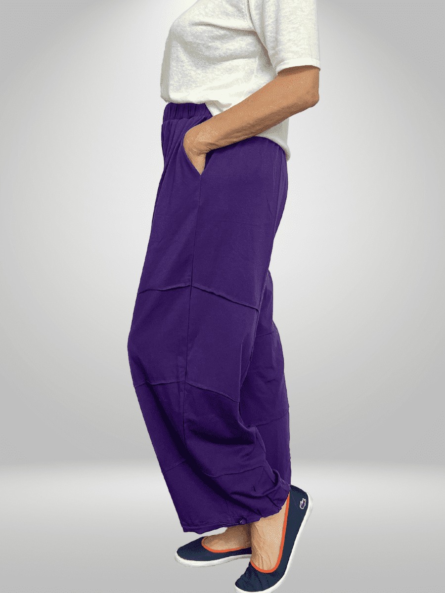 Natural Munna Elastic Band Palazzo Pants (14-20)