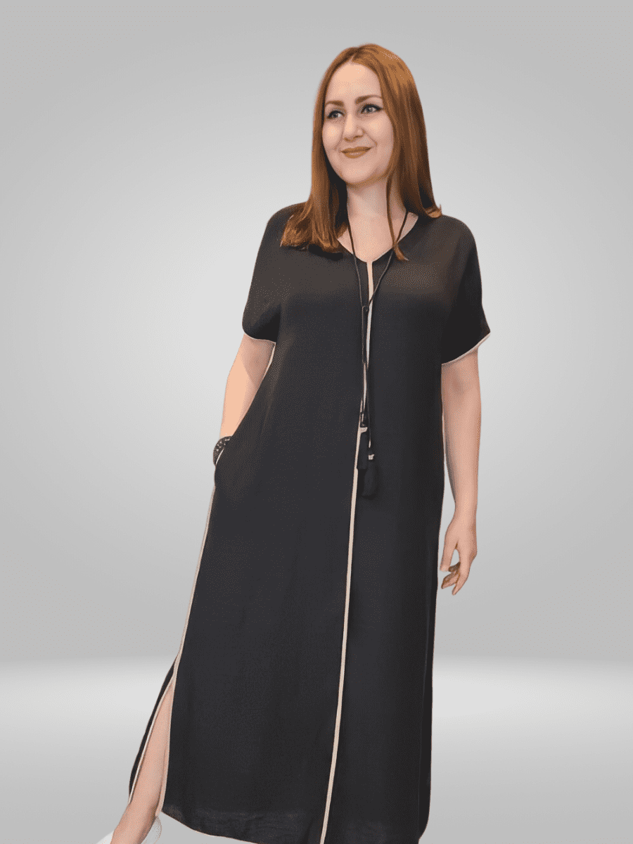 Introducing the BISA Linen Dress, made with a durable Staple fabric for long-lasting comfort. Featuring a high waistline for a touch of elegance, this versatile dress is perfect for both formal and casual occasions. Shop now for a timeless addition to your wardrobe.