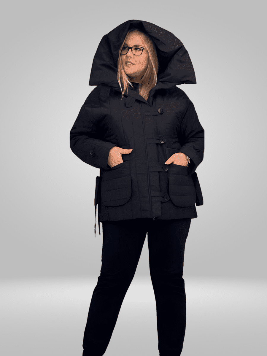 Stay stylish and comfortable with the Ay-Sel Plus Size Jacket. Made with 4-way stretch material and adjustable cuffs, this jacket offers a perfect fit for all sizes. It's also waterproof, windproof, and breathable, providing ultimate protection from the elements. Perfect for any weather, this jacket is a must-have for your wardrobe.