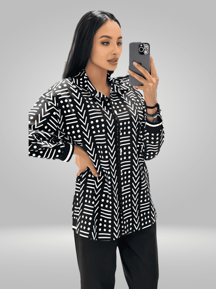 Introducing the Pienna Plus Size Blouse - a lightweight and breathable option for all-day comfort. Made with a comfortable fit in mind, this blouse is perfect for any occasion. Shop now and elevate your wardrobe with this must-have piece.