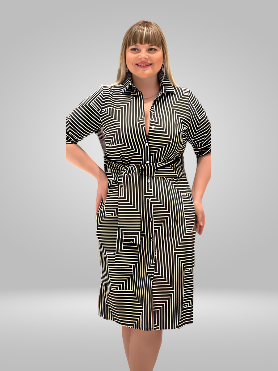The Pienna Dress is a sophisticated and versatile piece, featuring a high-waisted design and made from a lightweight, comfortable fabric. Perfect for any event, this dress can be dressed up or down for a timeless and chic look. Available in a range of sizes and colors.