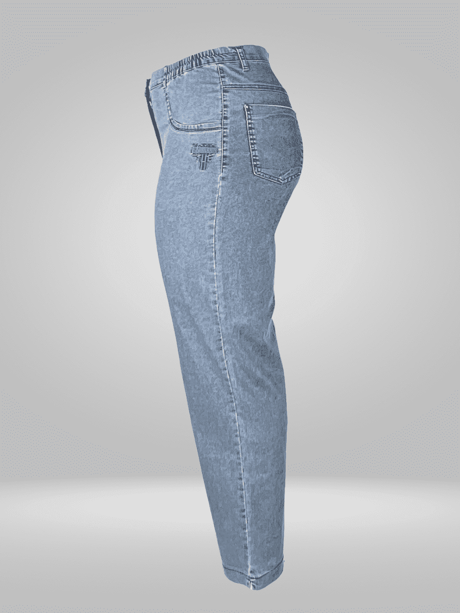 Get accurate measurements for Duran Jeans with our LayFlat size chart. Waist, front rise, hip, thigh, length, knee, inseam, leg opening, and back rise in centimeters and inches. Please note that measurements may vary slightly due to fabric stretch and human error. Mobile users, scroll right for visual representation.