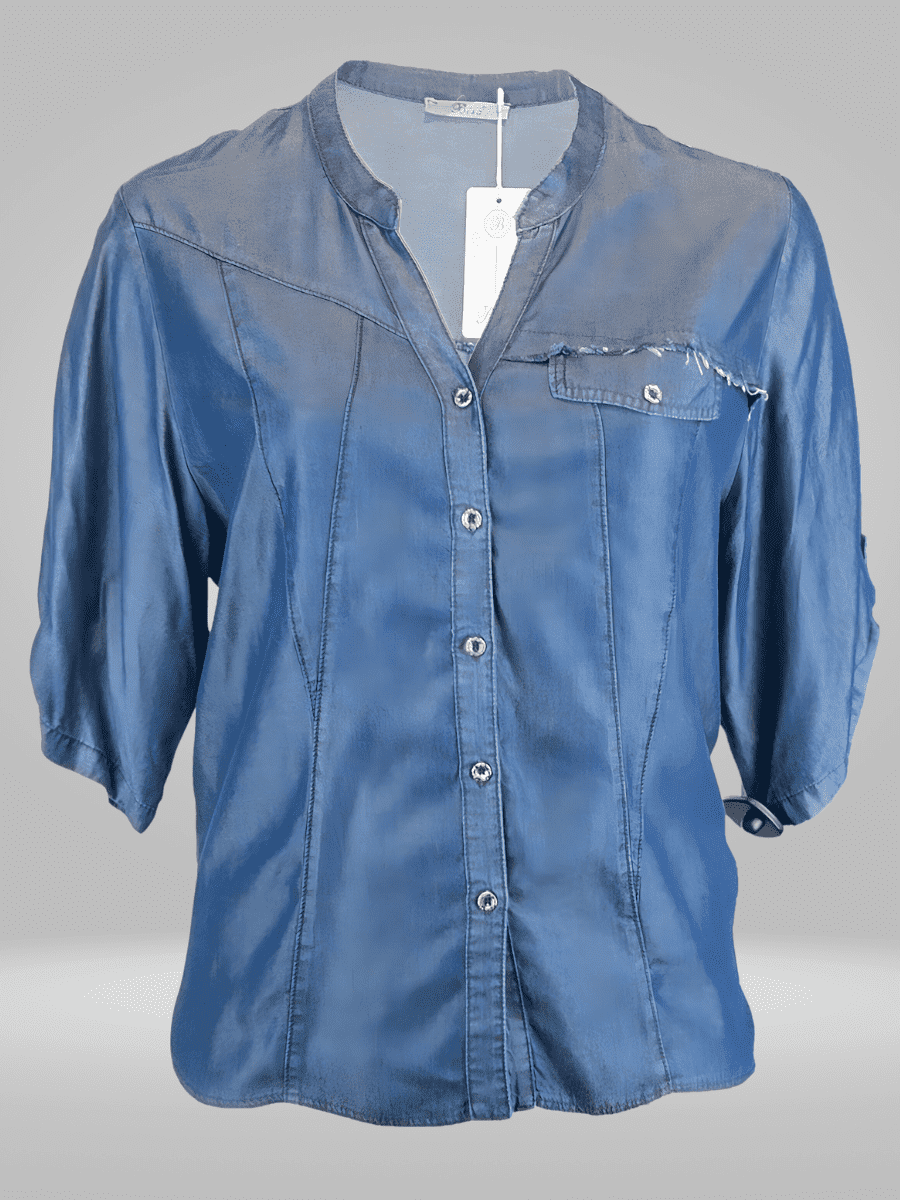 Upgrade your wardrobe with our Bisa Soft Denim Shirt, made from lightweight and breathable denim. The soft and stretchy fabric allows for easy movement and all-day comfort. Perfect for a stylish and comfortable everyday look.