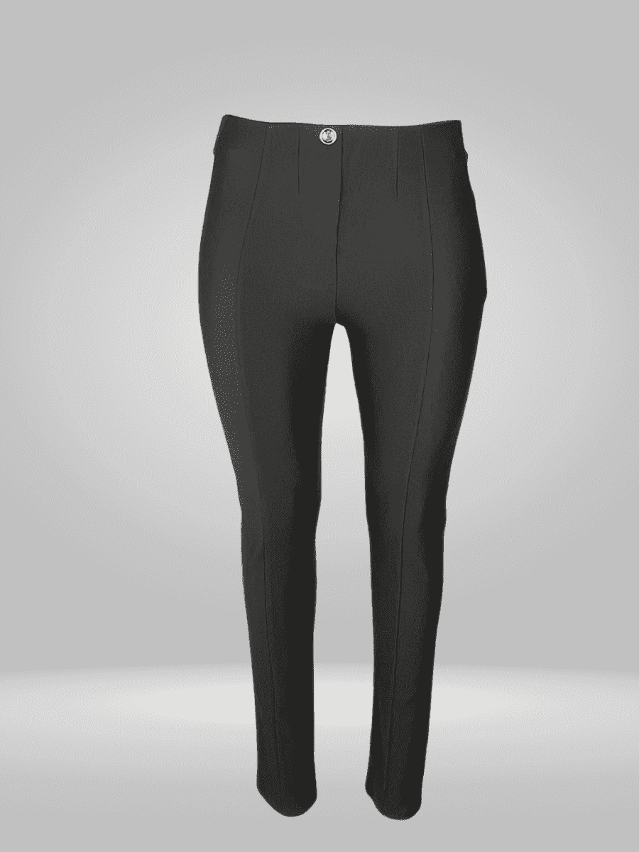 Upgrade your wardrobe with Kazee's Women's Trousers featuring elegant buttoned stone embroidery. Made from a soft blend of 65% Cotton and 35% Elastane, these trousers offer both style and comfort. Step into sophistication and elevate your look with this must-have piece.