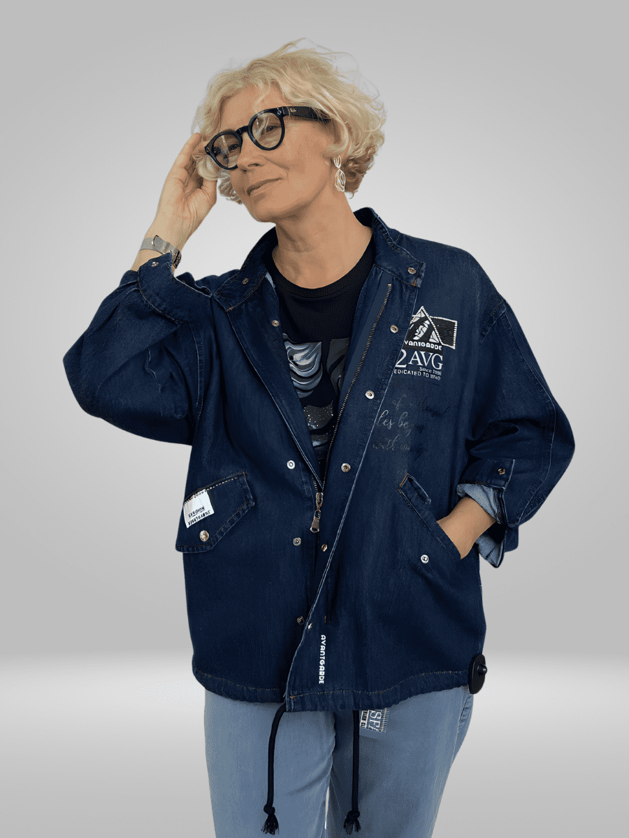 Upgrade your wardrobe with the Avangarde Denim Jacket (12-18), a stylish and confident piece that exudes timeless charm. Available in sizes 12-18, this jacket is the perfect blend of fashion and versatility. Elevate your style game with this must-have addition!