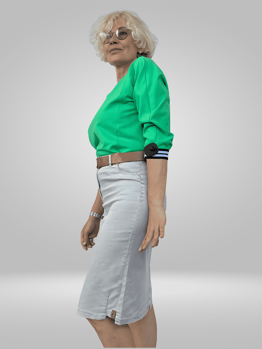 Plus size top denim skirt nz
