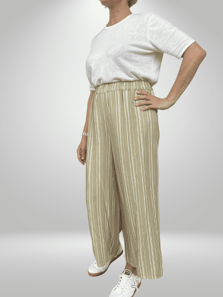 Upgrade your wardrobe with the BISA Palazzo Relaxed Fit Pants, perfect for both comfort and fashion. These pants offer a relaxed fit and are available in various sizes. Add a touch of elegance to your outfit with these versatile pants. Measurements are available upon request. Shop now and elevate your style game!