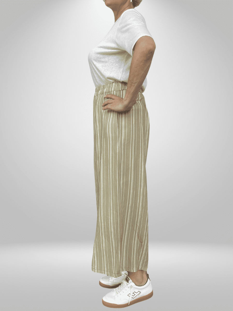 Upgrade your wardrobe with the BISA Palazzo Relaxed Fit Pants, perfect for both comfort and fashion. These pants offer a relaxed fit and are available in various sizes. Add a touch of elegance to your outfit with these versatile pants. Measurements are available upon request. Shop now and elevate your style game!
