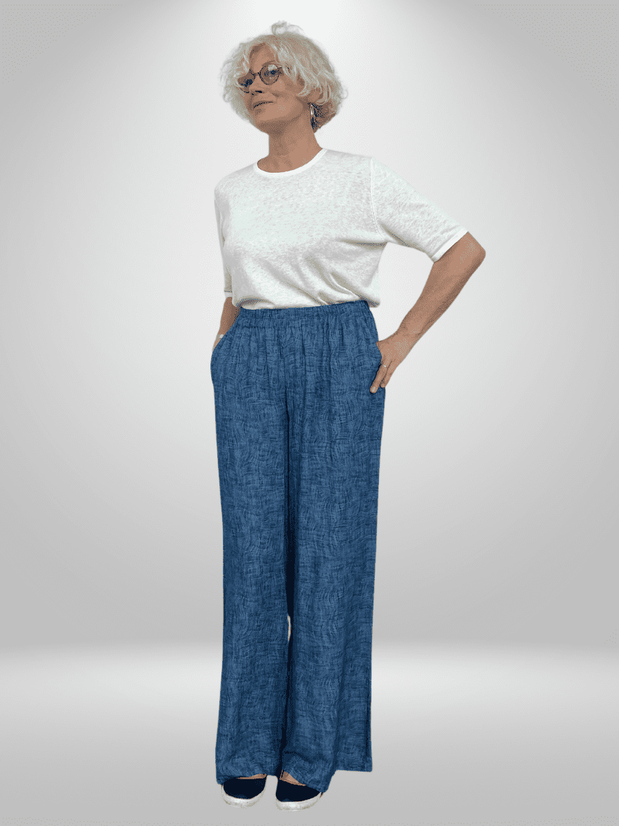 Upgrade your wardrobe with the BISA Palazzo Relaxed Fit Pants. Crafted from premium staple fabric, these pants offer the perfect blend of style and comfort. Designed with a relaxed fit, they provide effortless ease for all your daily activities. Elevate your comfort game with these must-have pants.