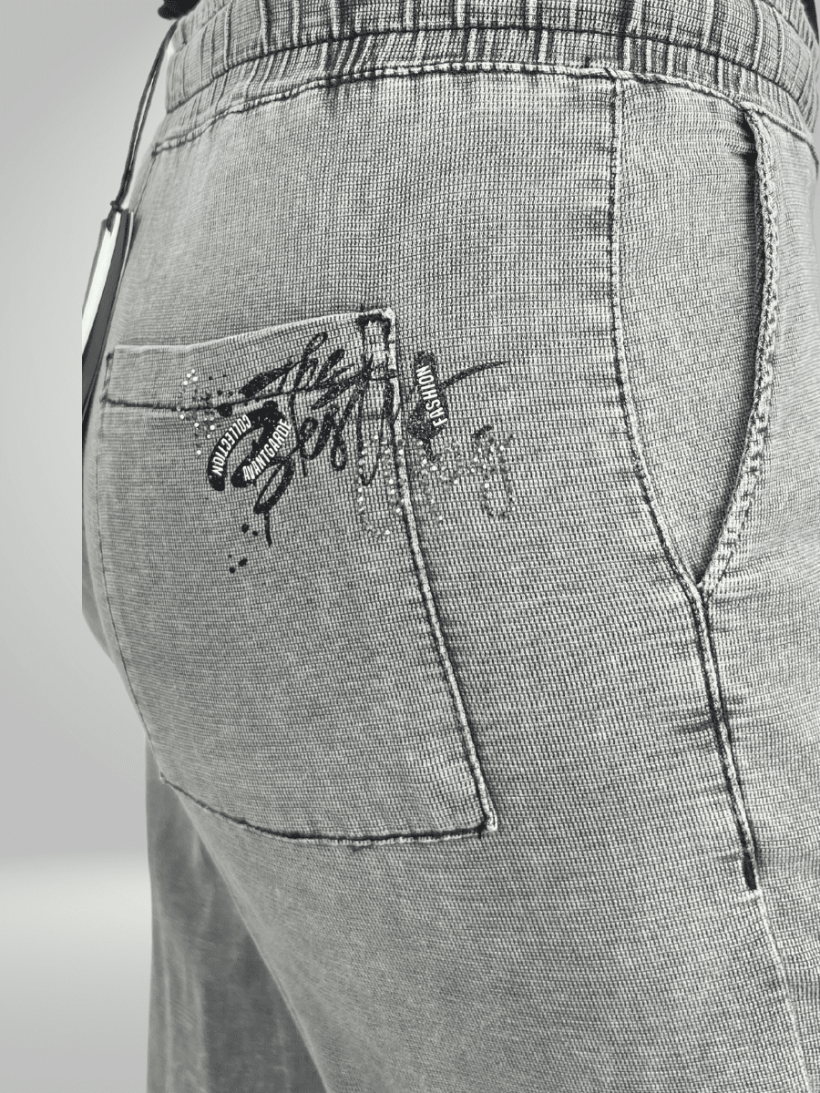 Upgrade your denim game with Avangarde Jeans (12-18), crafted from 100% cotton for ultimate comfort. These stretchy jeans feature a spandex-infused design for unparalleled flexibility, perfect for those with active lifestyles. Shop now and elevate your wardrobe with these stylish and comfortable jeans.