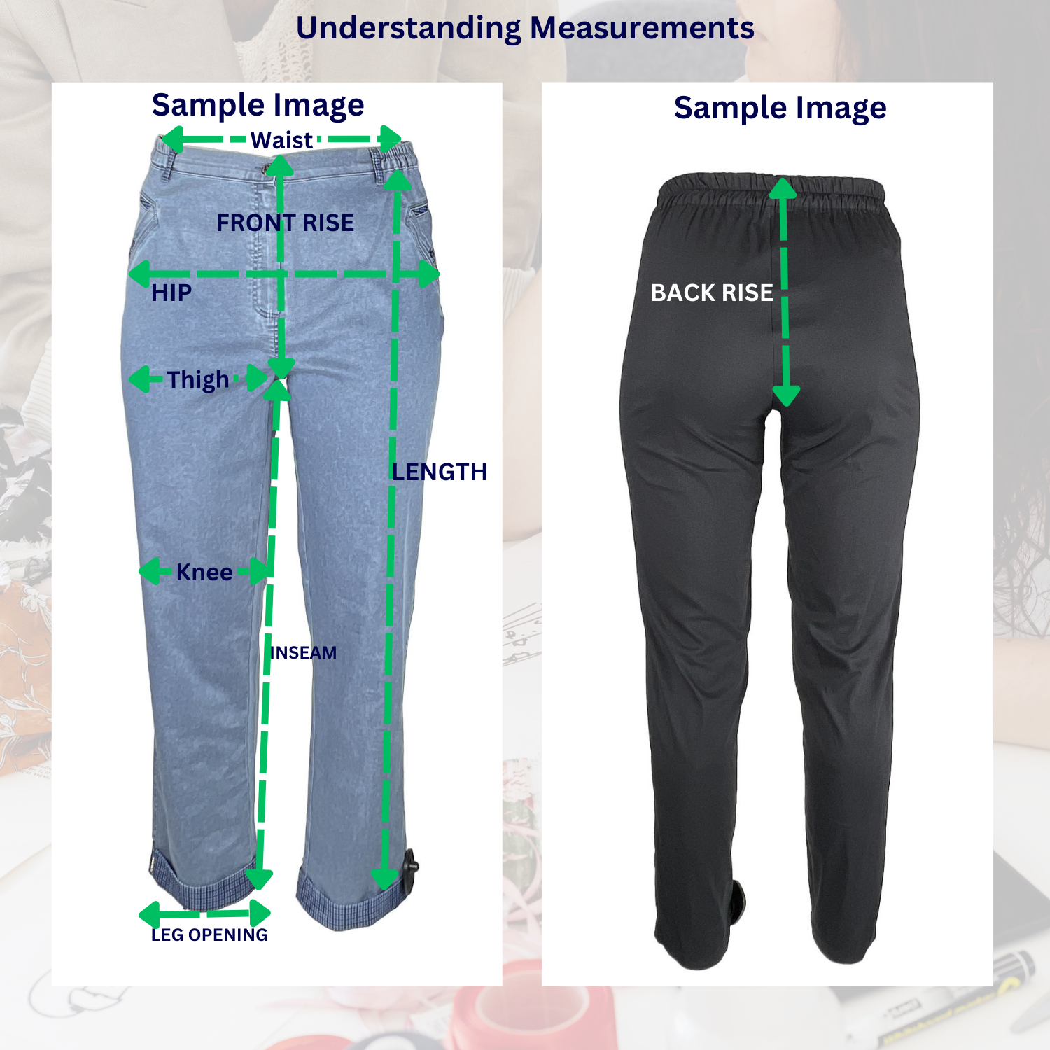 Get accurate measurements for the Estensivo Pants with our LayFlat size chart. See the waist, front rise, hip, thigh, length, knee, inseam, leg opening, and back rise in centimeters and inches. Please note that flat lay measurements may vary slightly due to fabric stretch and measurement variation. Mobile users, scroll right on the image carousel for a visual representation.