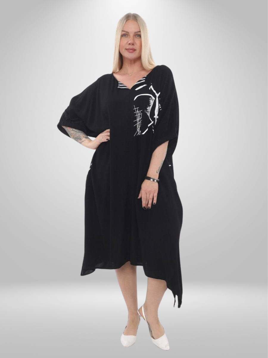 Divas Elegant Abstraction Plus Size Dress
