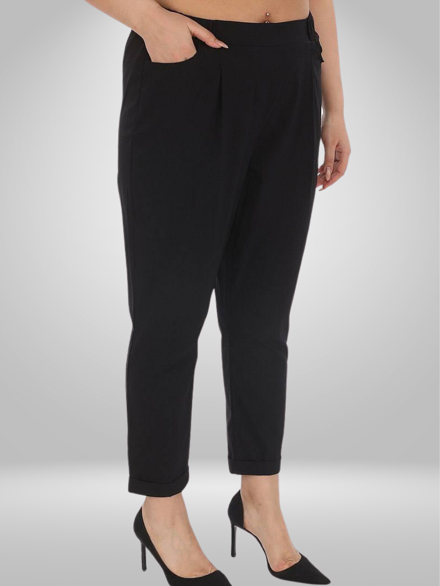 Divas Versatile Tapered Pants with Comfortable Elastic Waistband