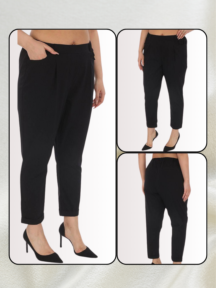 Divas Versatile Tapered Pants with Comfortable Elastic Waistband