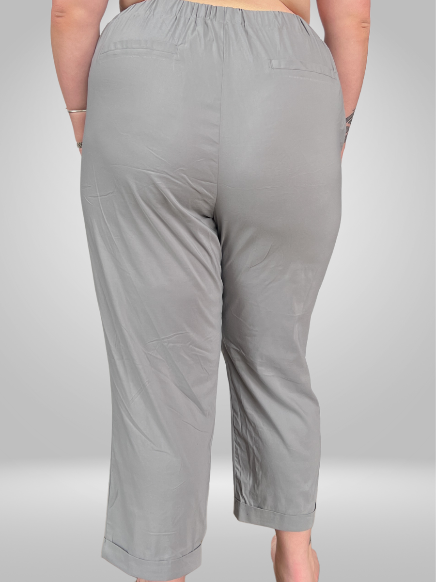 Grey Abstract Print Joggers - Comfortable Style for Plus Sizes (Sizes 18-24)