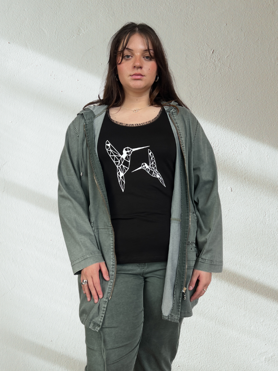 Duran Denim Long Jacket Hoodie