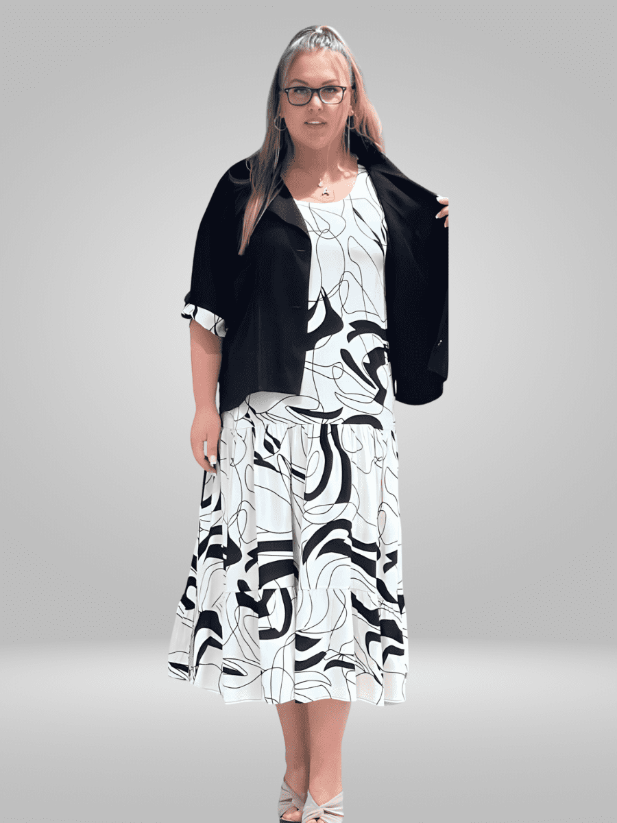 Get ready for summer with the Ay-Sel Dress! Made from 100% soft and lightweight viscose material, this dress is perfect for outdoor events. The dress features a black top and is available in various sizes. Viscose is a breathable and absorbent material, ideal for New Zealand's summer, late spring, and early autumn. Contact us for dress measurements. Shop now and elevate your summer wardrobe!