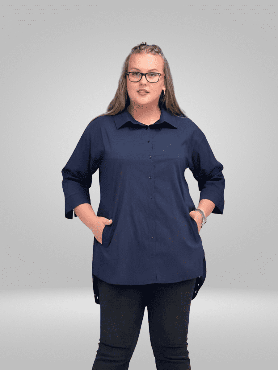 Upgrade your wardrobe with the Ay-Sel Plus Size Shirt, available in sizes 14-18. This oversized top is perfect for all body types, making you feel confident and stylish in any casual setting. With its versatile design, you can dress to express your unique style. Shop now and elevate your fashion game!