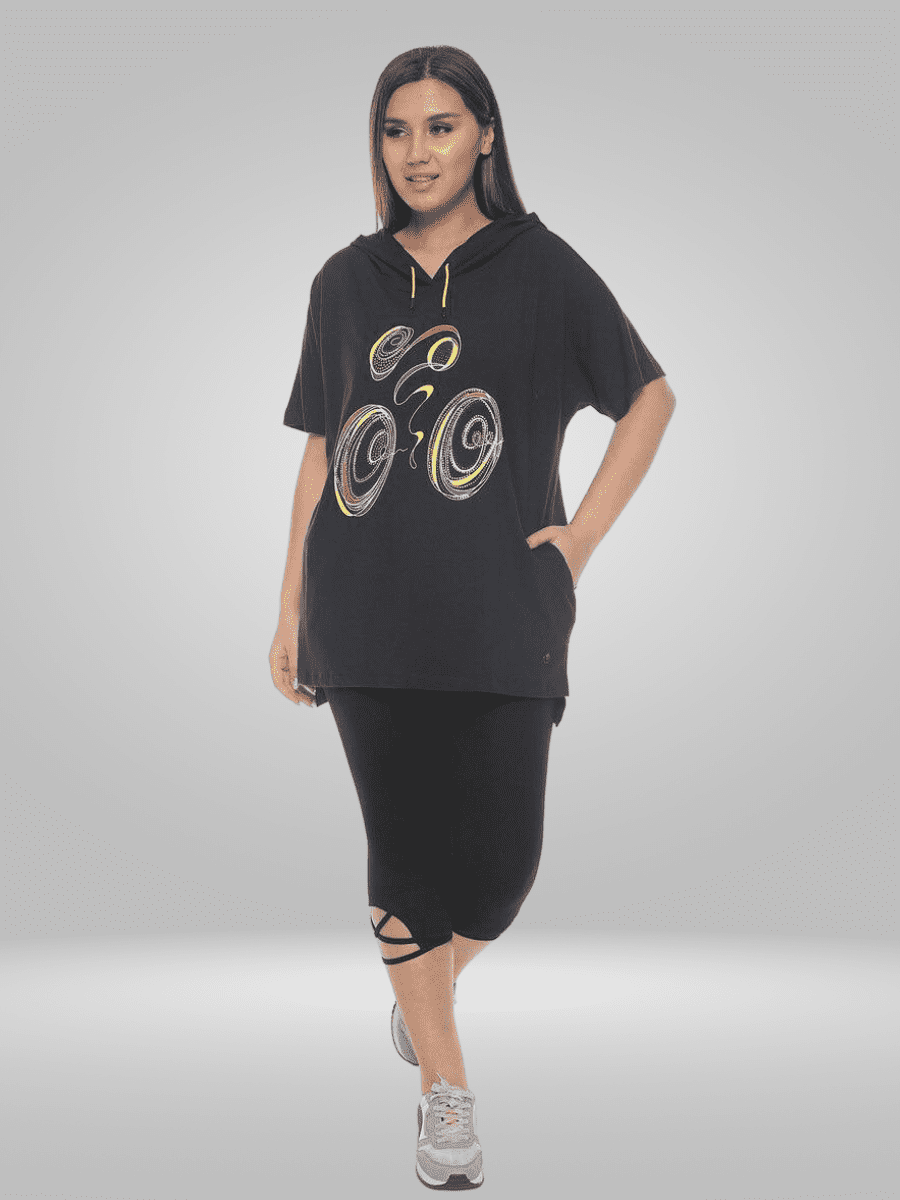 Stay cozy and stylish with our Natural Munna Plus Size Hoodie Blouse. Made with lightweight fabric for breathability, this blouse offers a comfortable fit for all-day wear. The embroidered rhinestone pattern adds a touch of sparkle to your look. Perfect for any occasion, this blouse is a must-have for your wardrobe. Shop now!