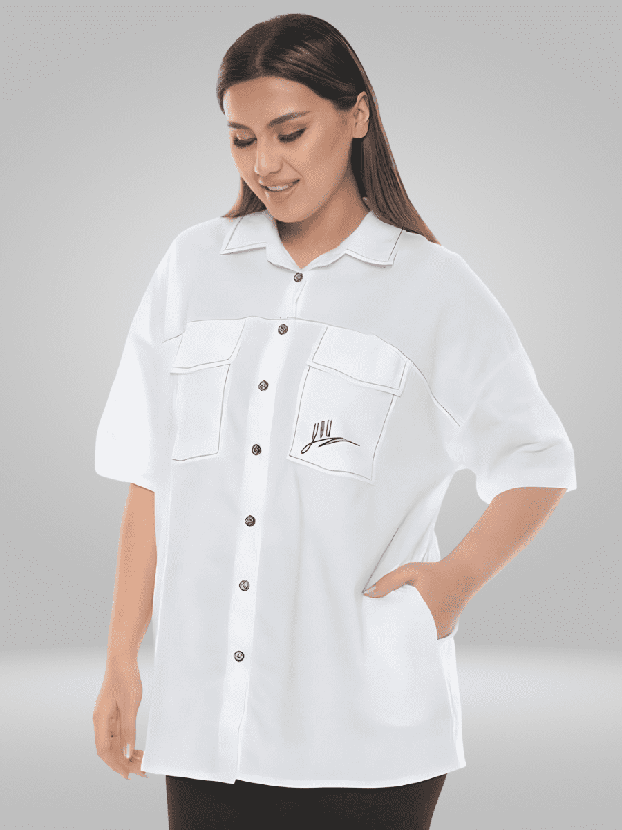 Stay stylish and comfortable with our Natural Munna Plus Size Shirt. Made with lightweight fabric, this shirt offers a comfortable fit and breathability for all-day wear. Perfect for any occasion, this shirt is a must-have for your wardrobe.