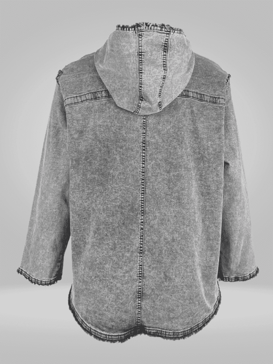 Duran Design Embroidered Denim Jacket Hoodie