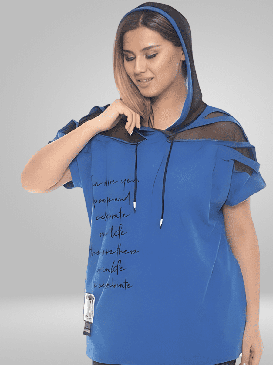 Plus size mesh hoodie on sale