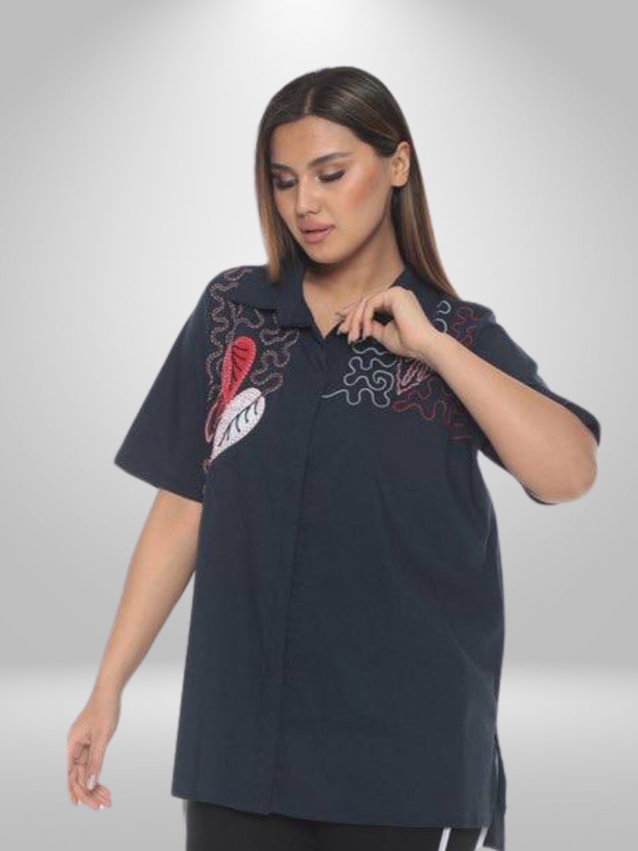 Stay stylish and comfortable with our Natural Munna Plus Size Shirt. Made with lightweight fabric, this shirt offers a comfortable fit and breathability for all-day wear. Perfect for any occasion, this shirt is a must-have for your wardrobe.