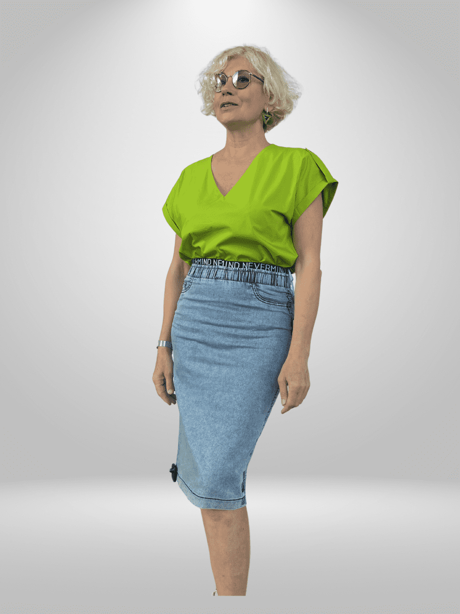 Upgrade your wardrobe with the Mosento Skirt - a stylish and comfortable denim skirt perfect for any occasion. Made with high-quality materials, this skirt offers durability and effortless fashion. Say goodbye to uncomfortable clothing and hello to the ultimate comfort and style combination. Available in sizes 12-18.