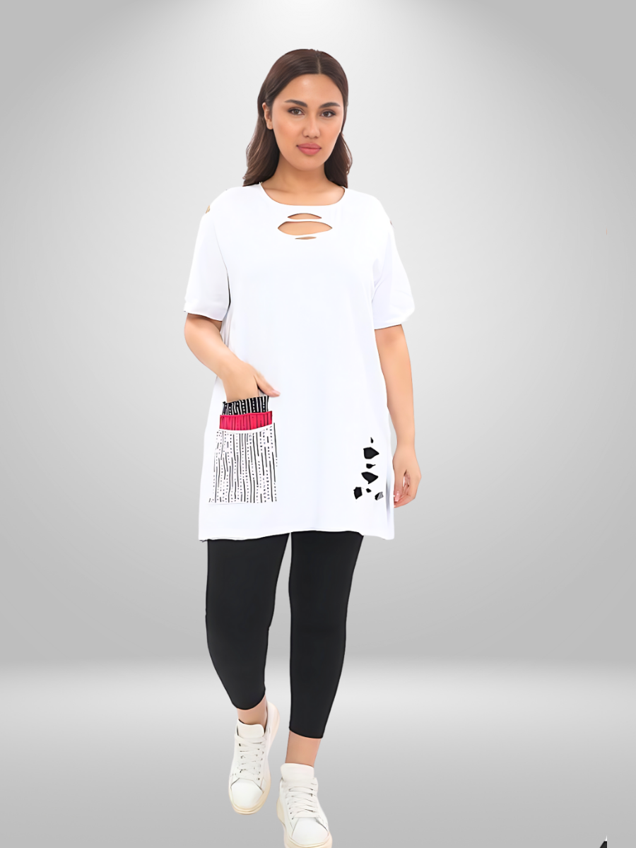 Natural Munna Designer Plus Size Tunic