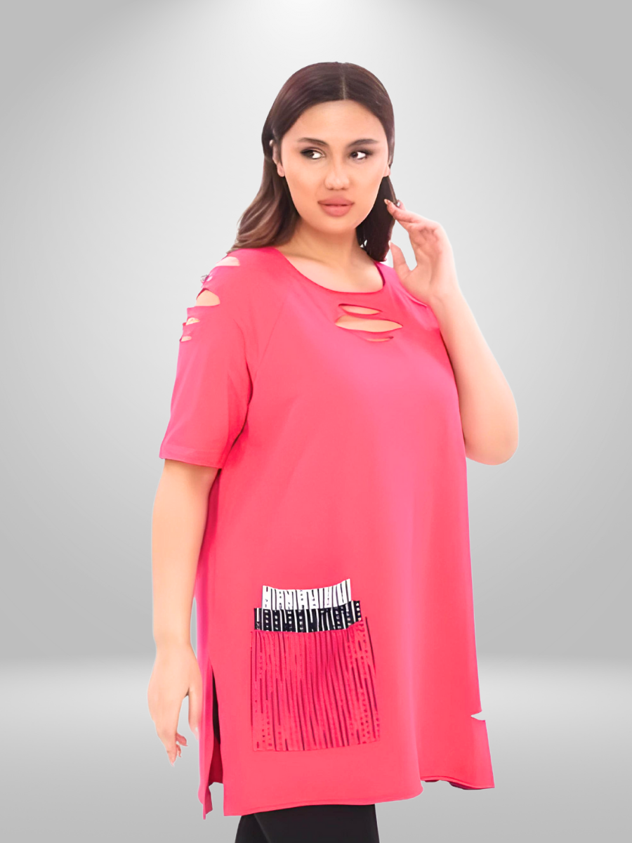 Designer plus size sales tops