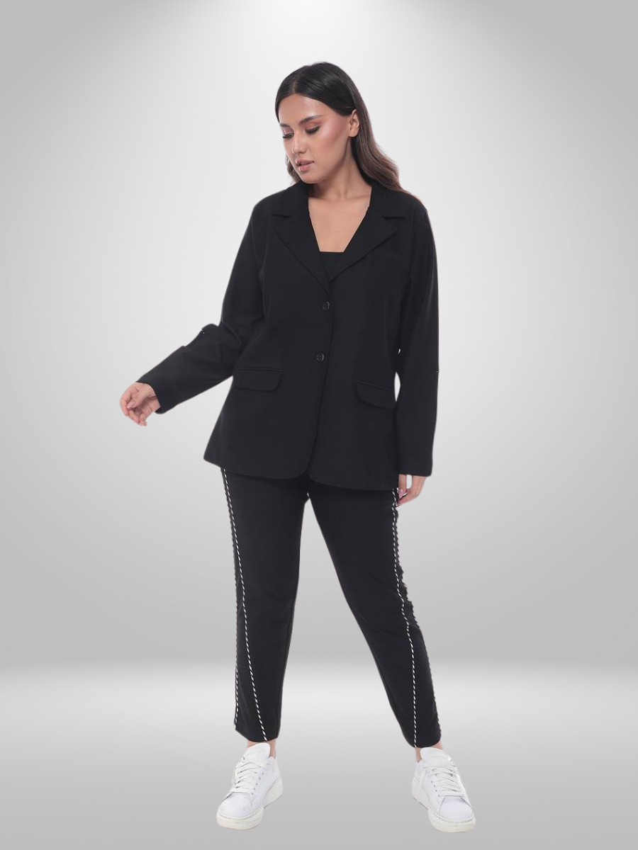 Autumn/Winter "Stylish Contour" Munna Plus Size Jacket & Pants Set