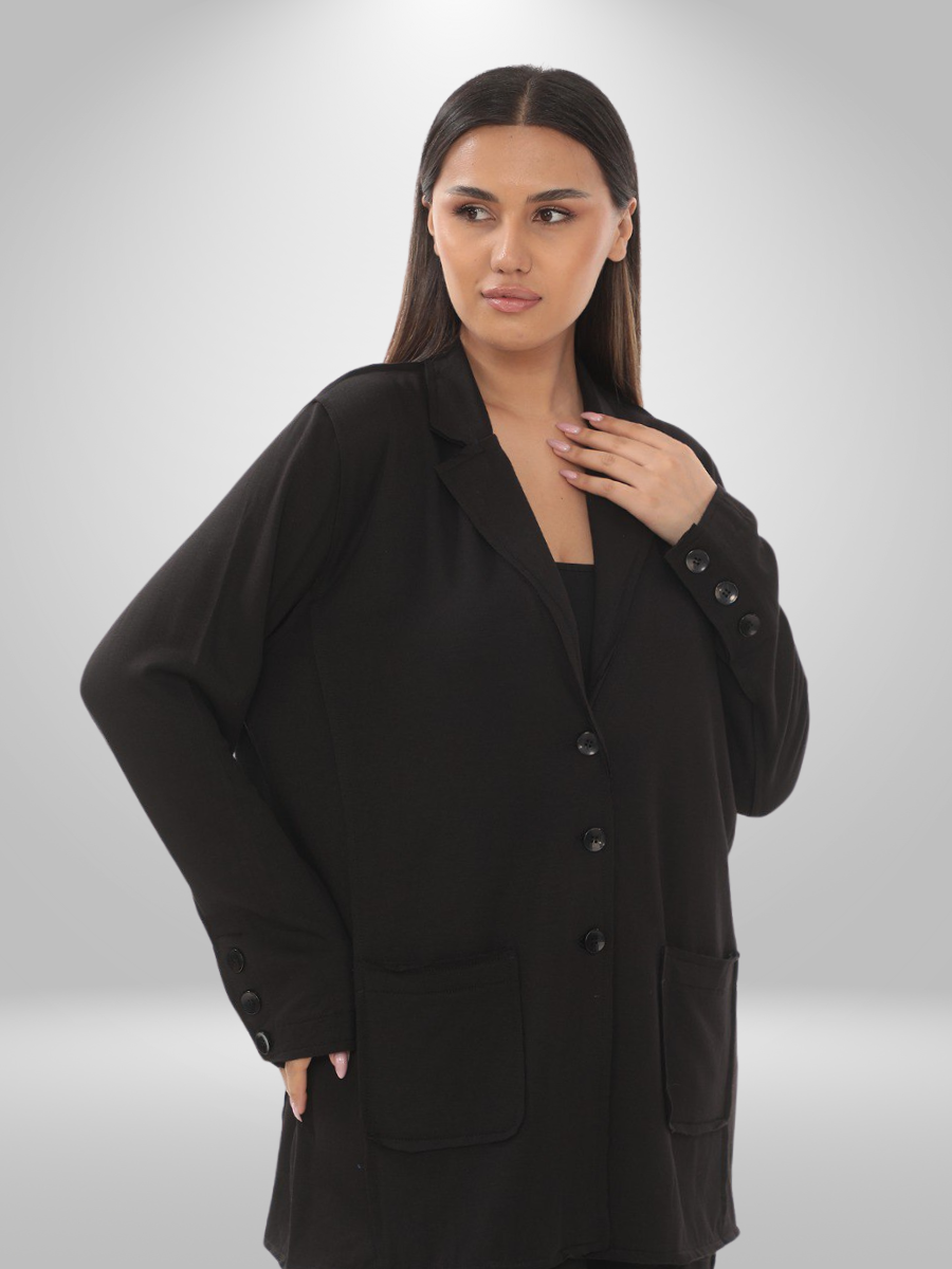 Natural Autumn/Winter Munna Plus Size Jacket & Pants Set