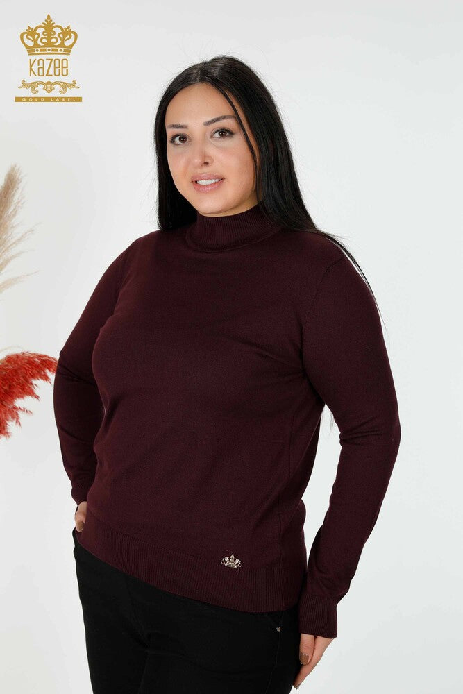 Stay cozy and stylish with Kazee's Women's Knitwear Sweater in a beautiful plum color. Made with 92% viscose and 8% elite materials, this high collar sweater is both comfortable and chic. Perfect for any occasion, this sweater is a must-have for your wardrobe. Model is 174cm tall and has a bust of 108cm, hips of 116cm, and waist of 87cm. Add this versatile and fashionable sweater to your collection today!
